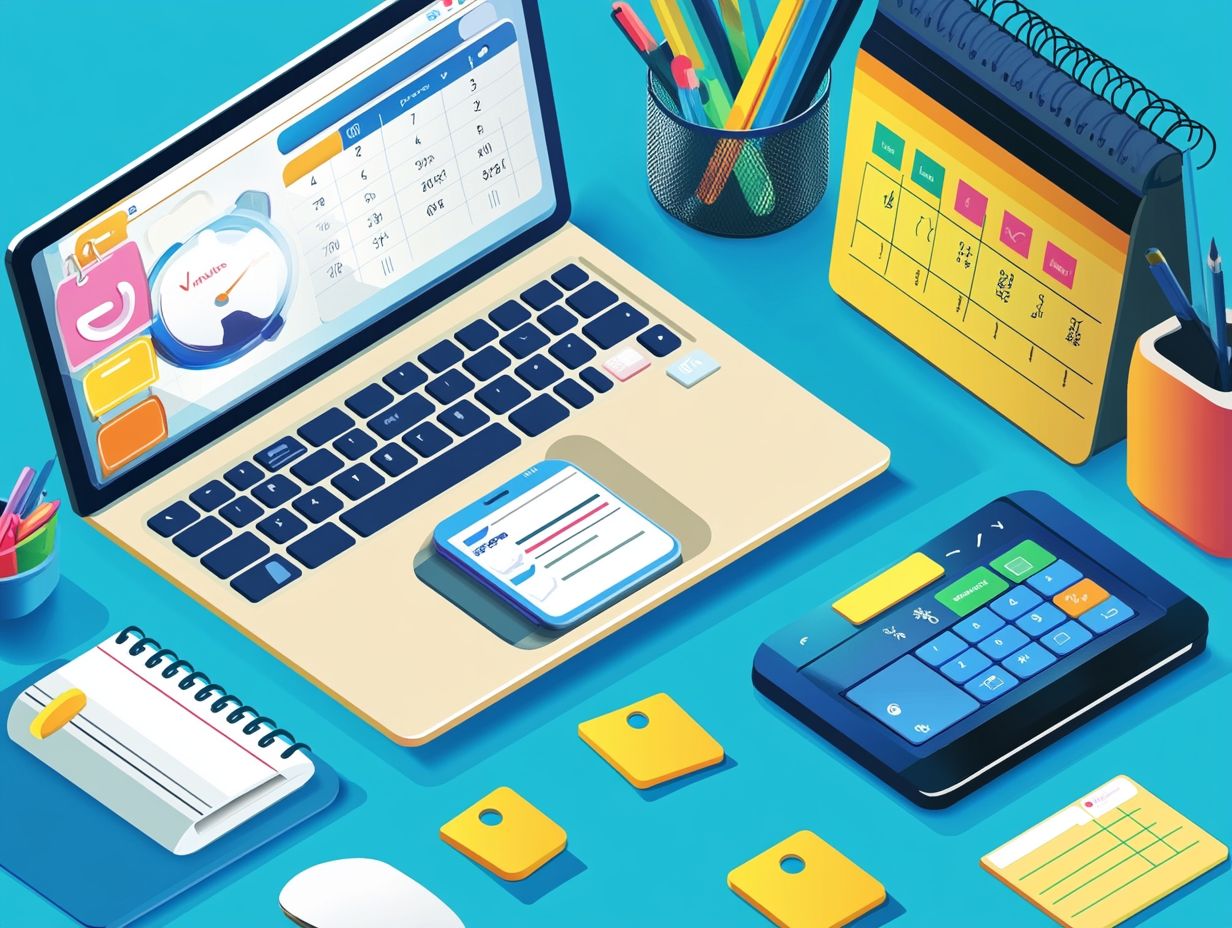 Visual representation of essential time management tools.