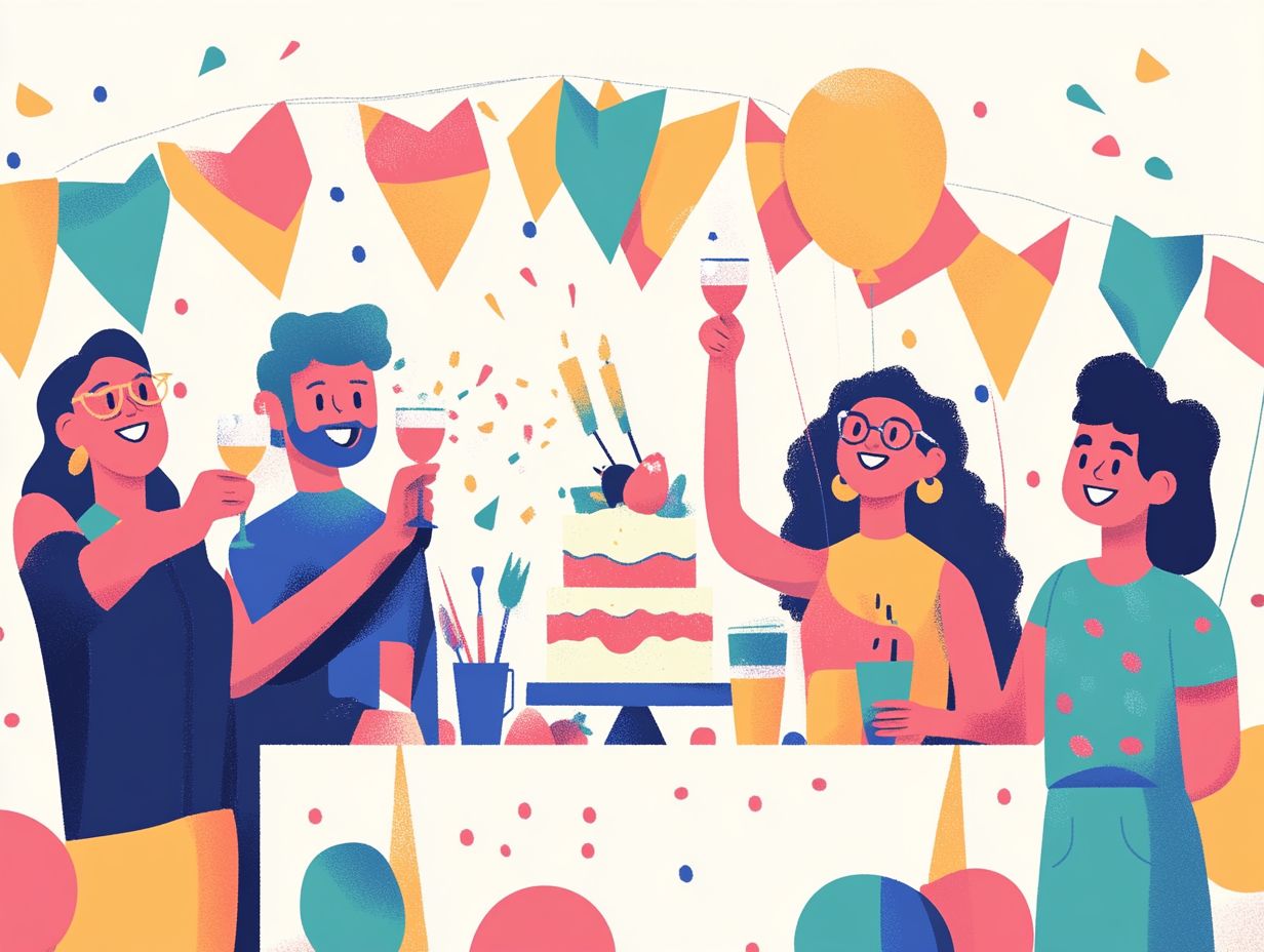 Infographic showing 10 ways to celebrate creative achievements