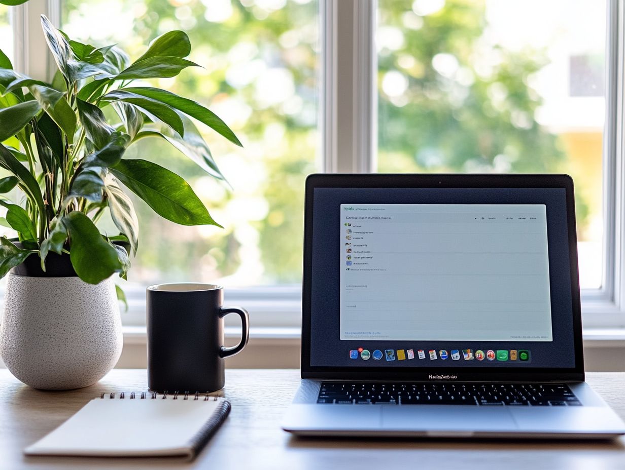 A tidy workspace representing a productive environment.