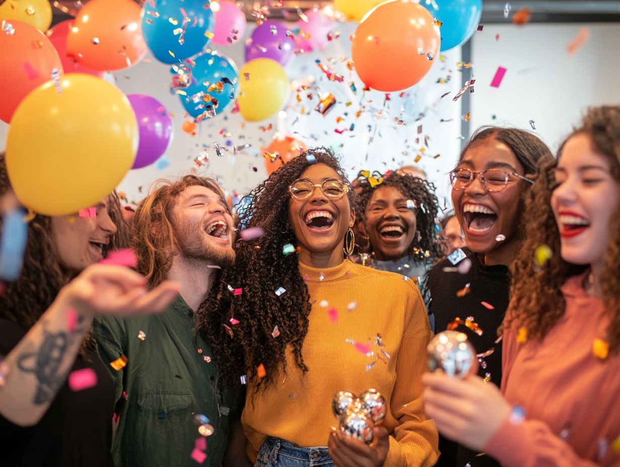 Image depicting people celebrating achievements together