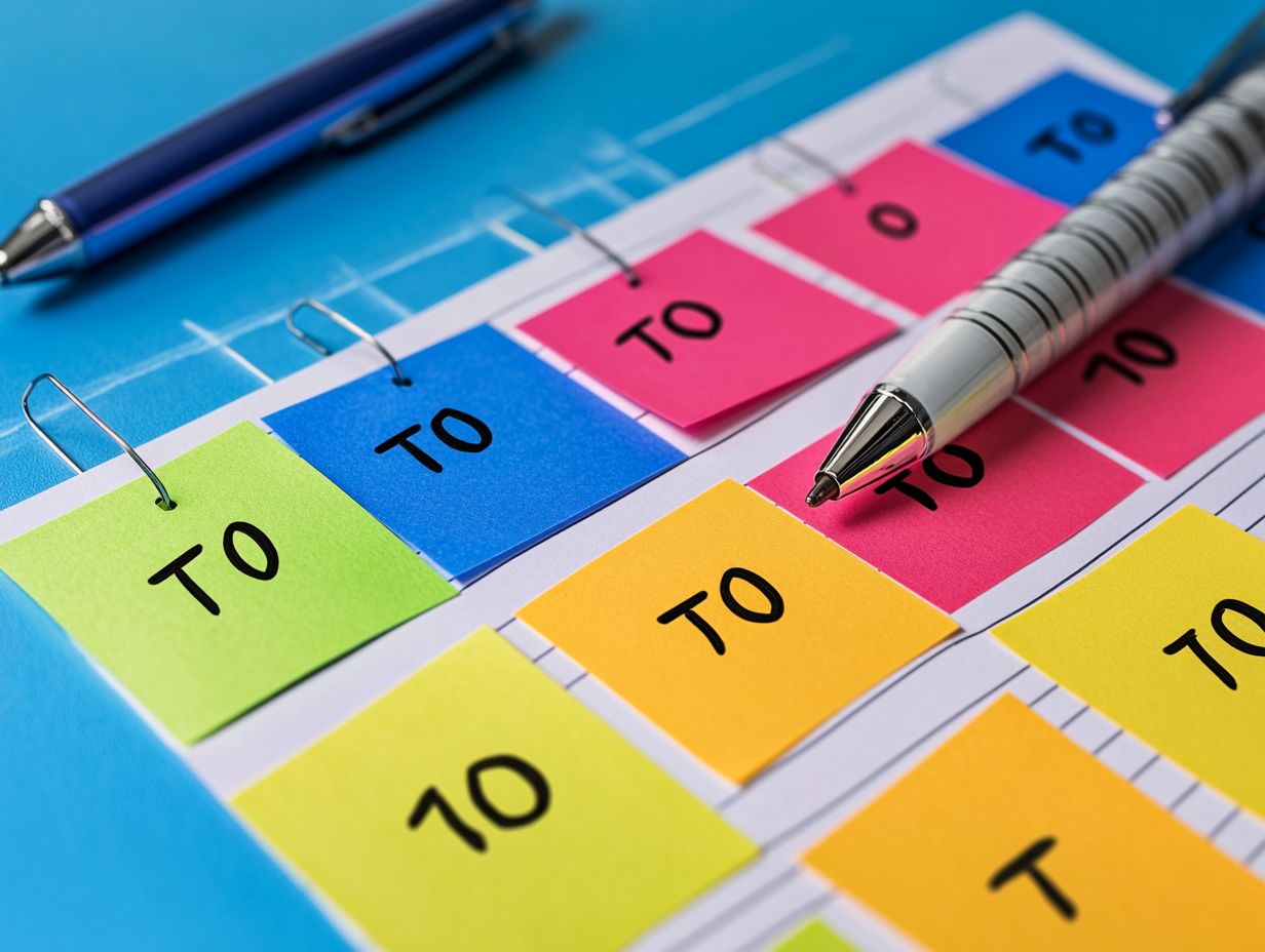 Color-coding options for to-do lists