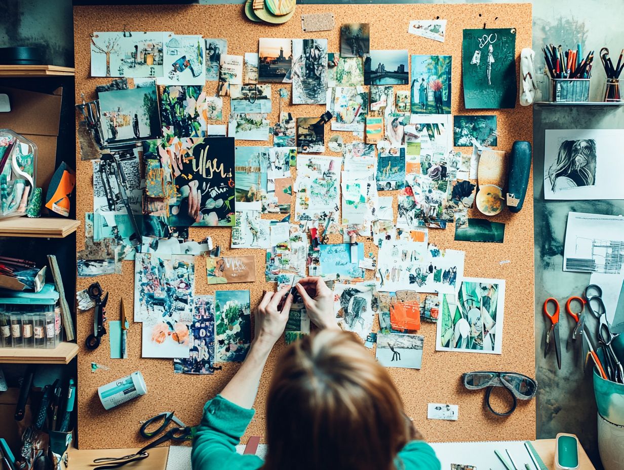 A person revisiting and revising their goals on a vision board