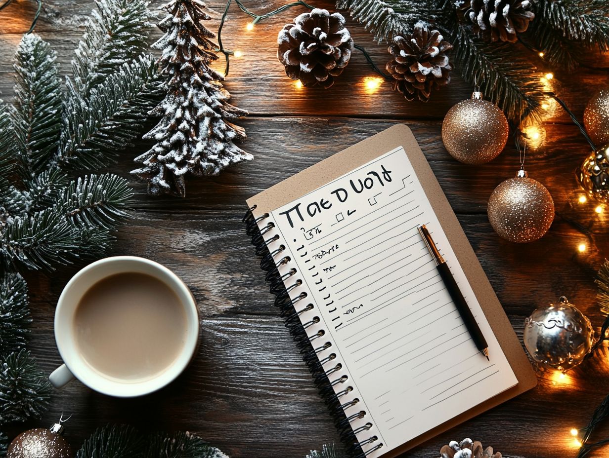 A visual representation of tips for creating a holiday to-do list