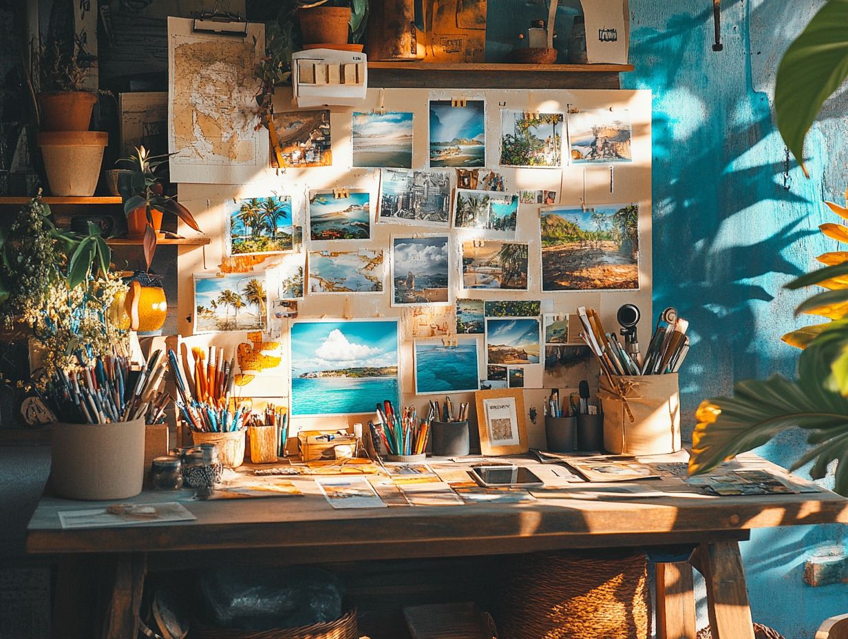 A step-by-step guide on creating a vision board for digital nomads.