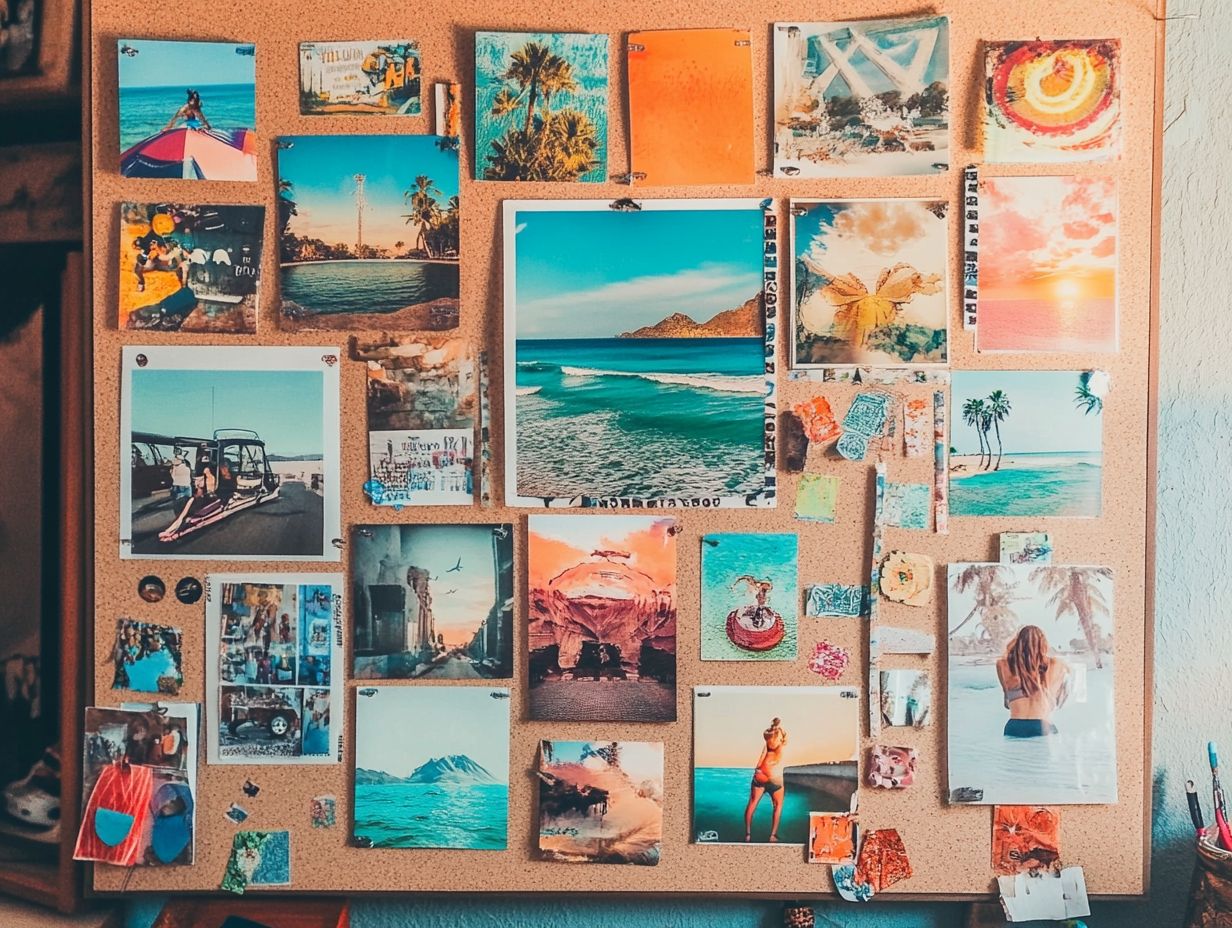 Choosing the Right Materials for crafting a vision board.