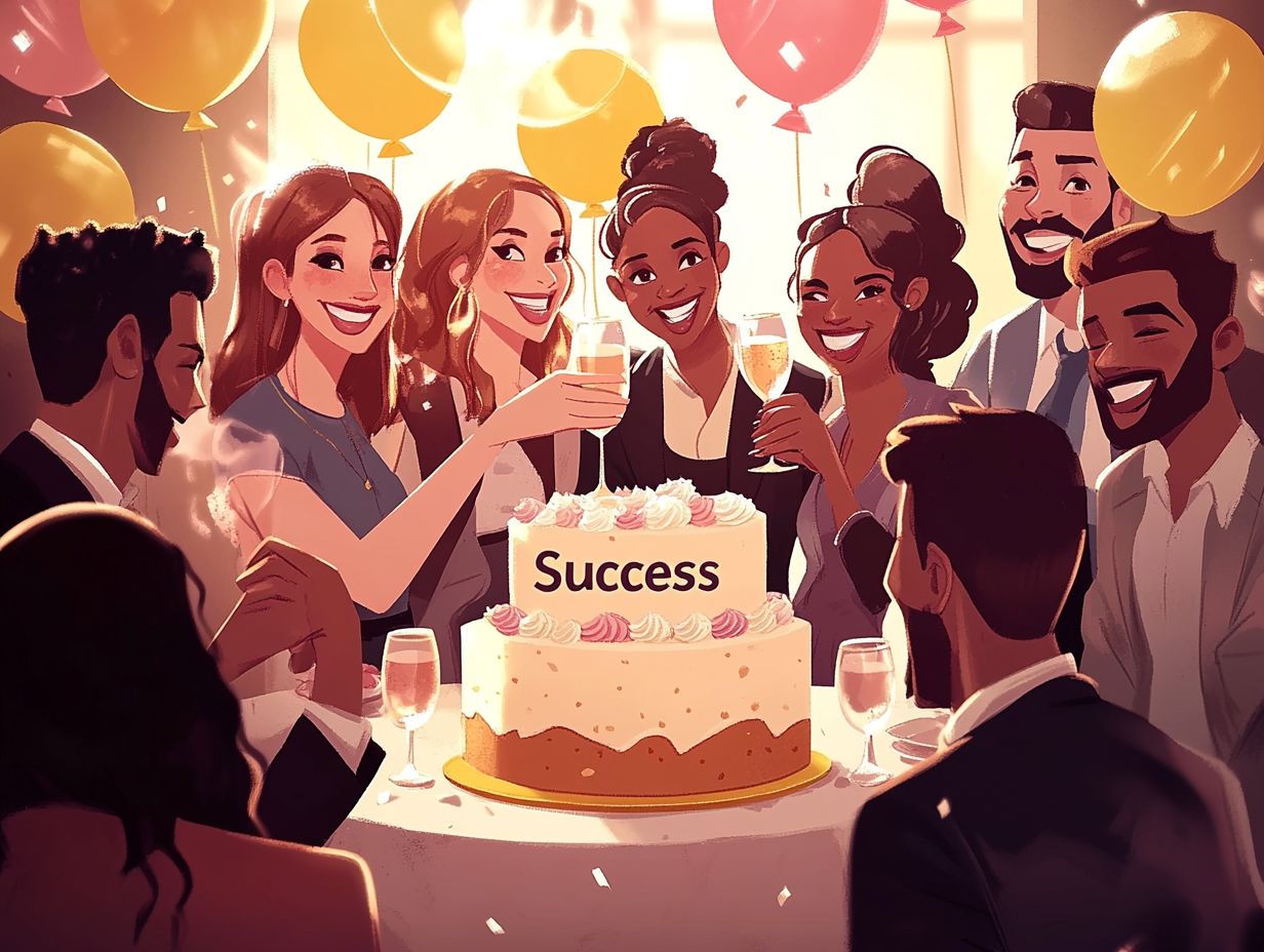 Key Takeaways illustration showing diverse people celebrating