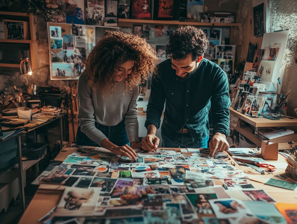 A couple working on their vision board