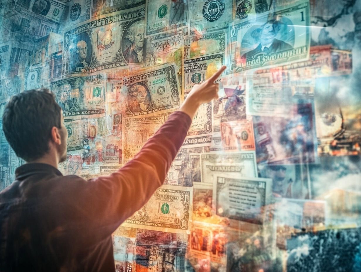 How can I use a vision board to achieve my financial goals?