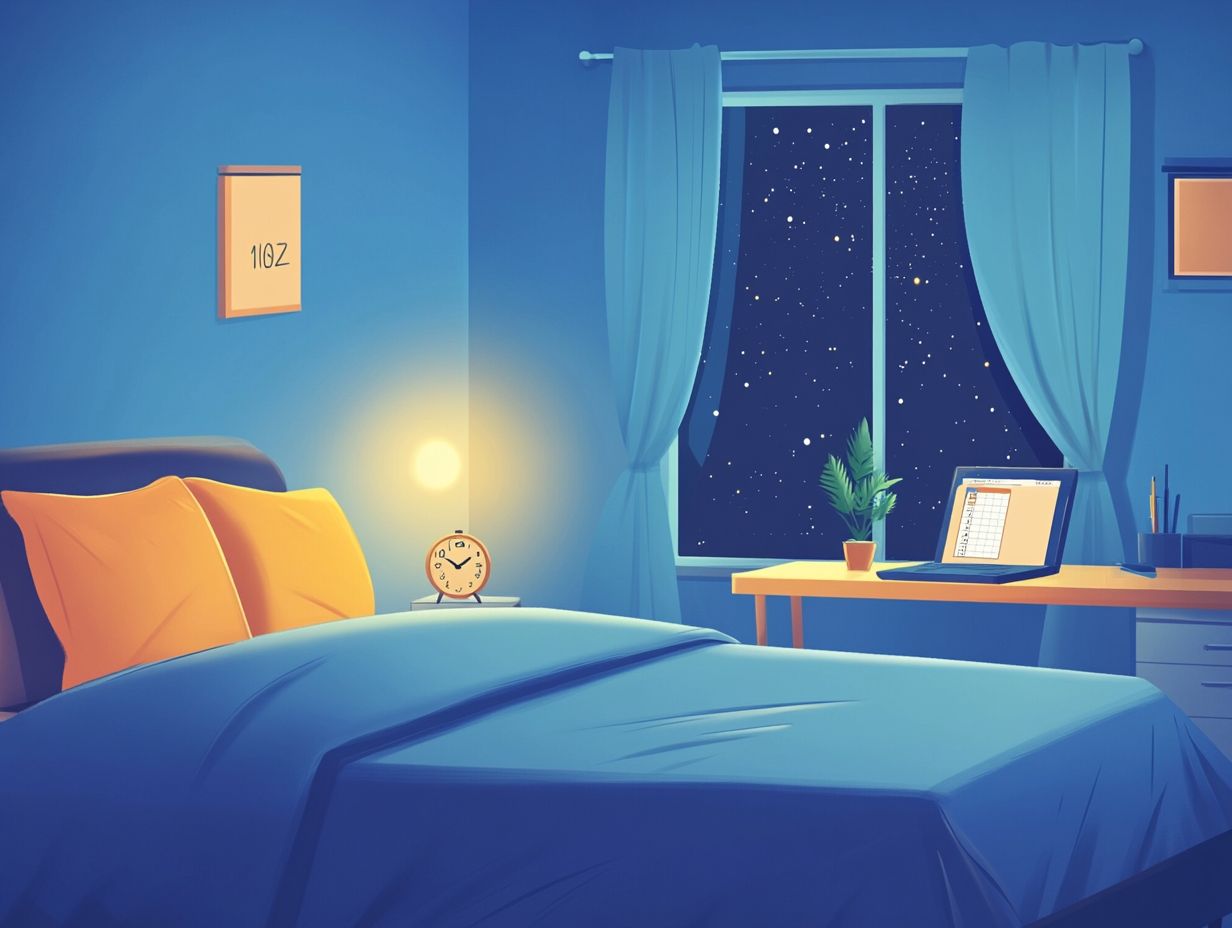 An example of a cozy sleep environment for better sleep quality