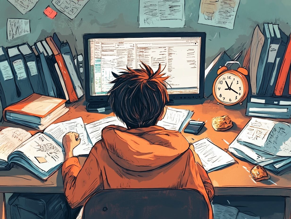 An illustration of external triggers affecting procrastination