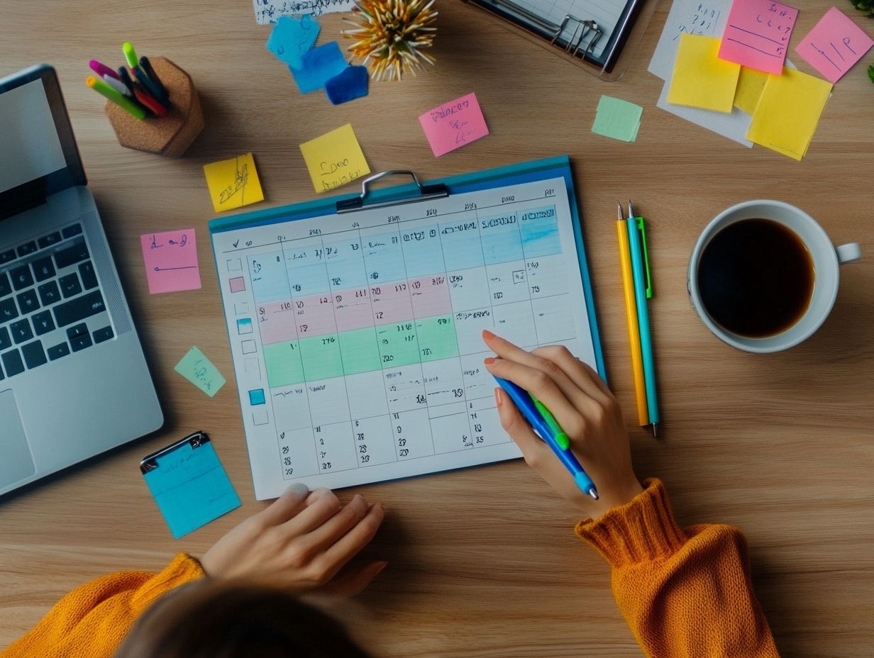 Visual representation of reducing stress and overwhelm through daily planning.