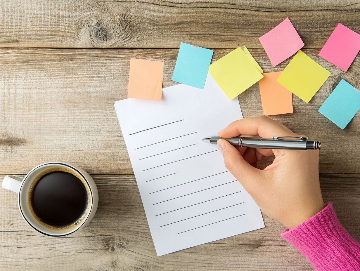 A checklist for goal tracking