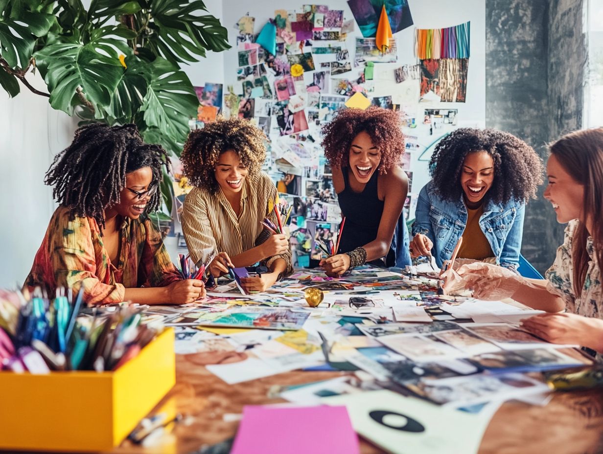 A fun atmosphere filled with games and interactions at a Vision Board Party