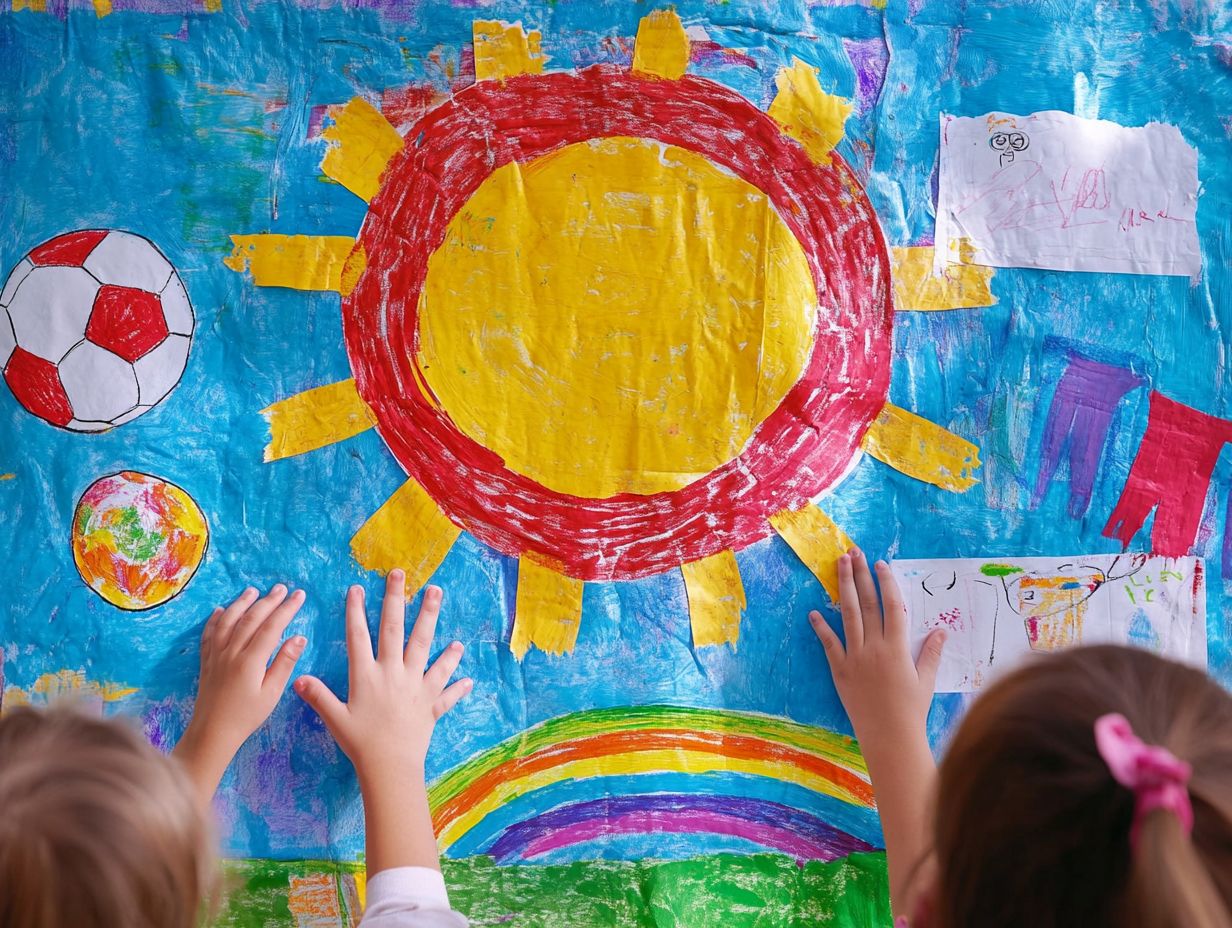 A child learning to set goals with a vision board