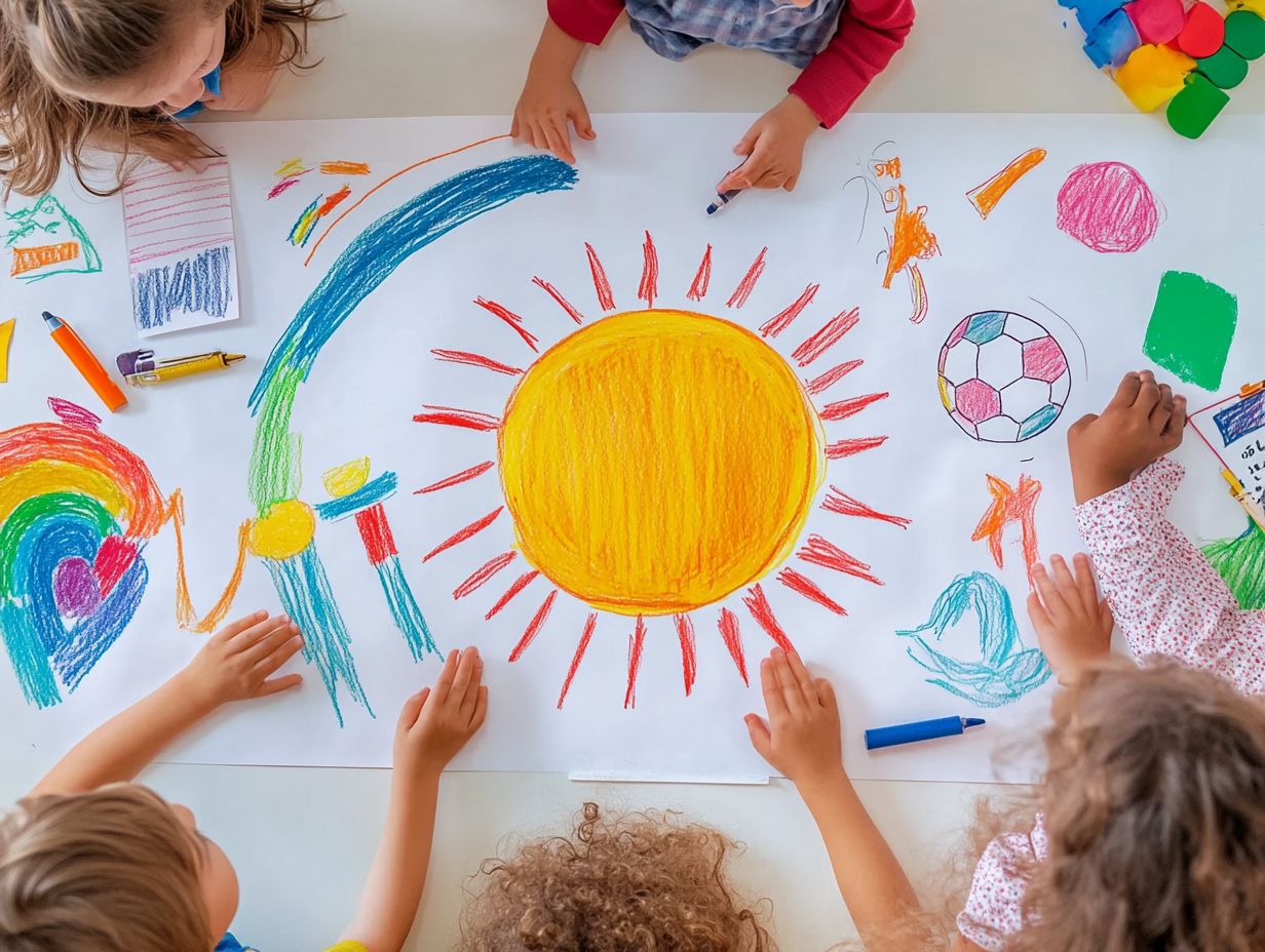 A child creating a vision board