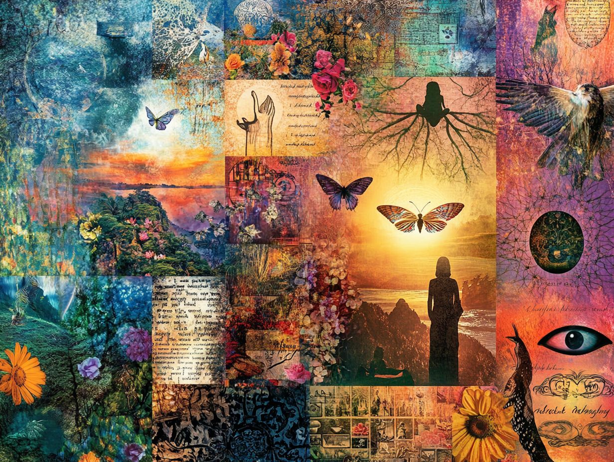 Inspiring vision board for spiritual growth