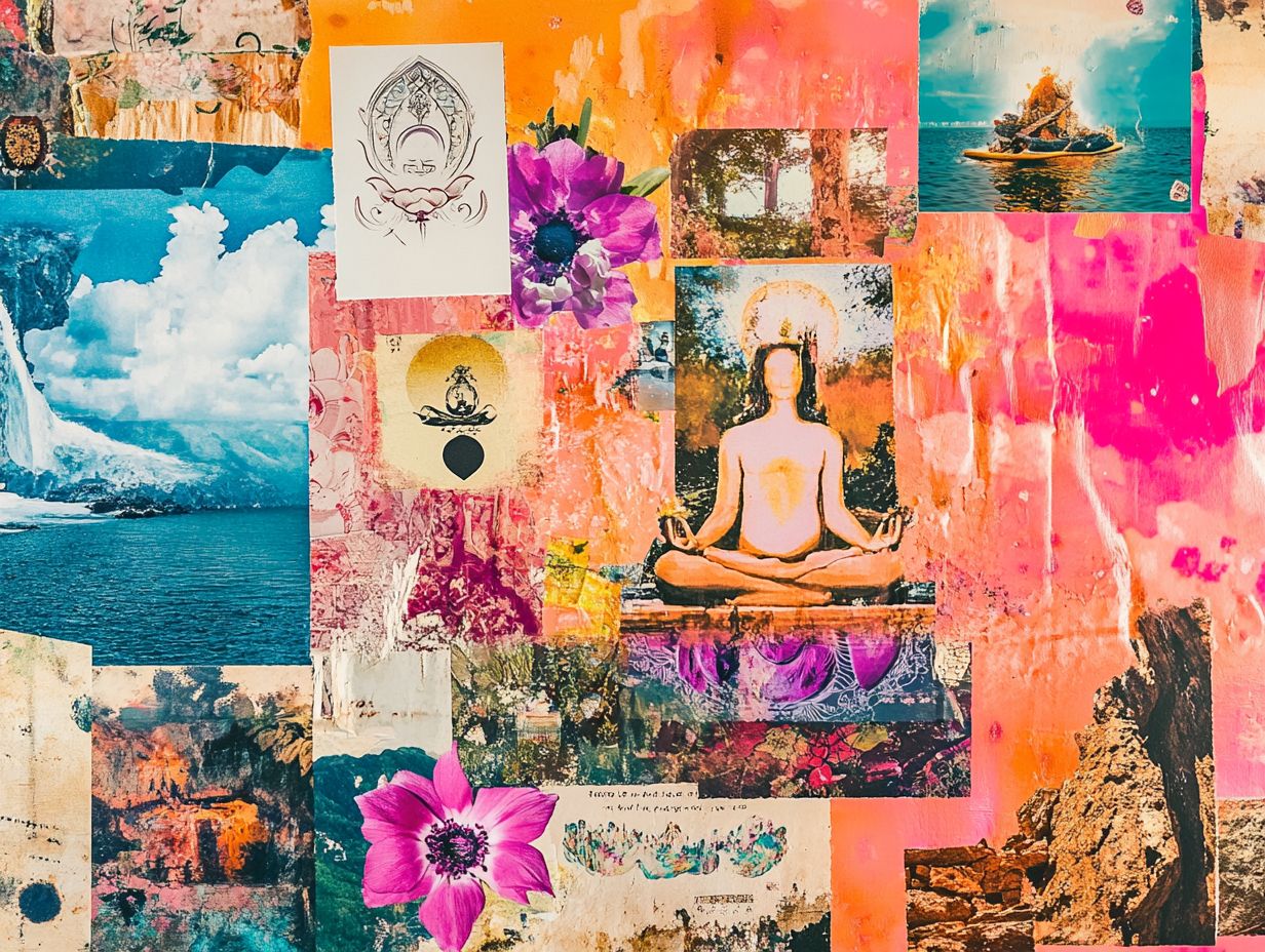 A collage of vision boards illustrating spiritual growth.